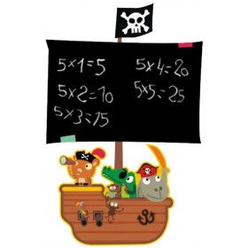 Pirate Ship Chalkboard Writeable Blackboard  